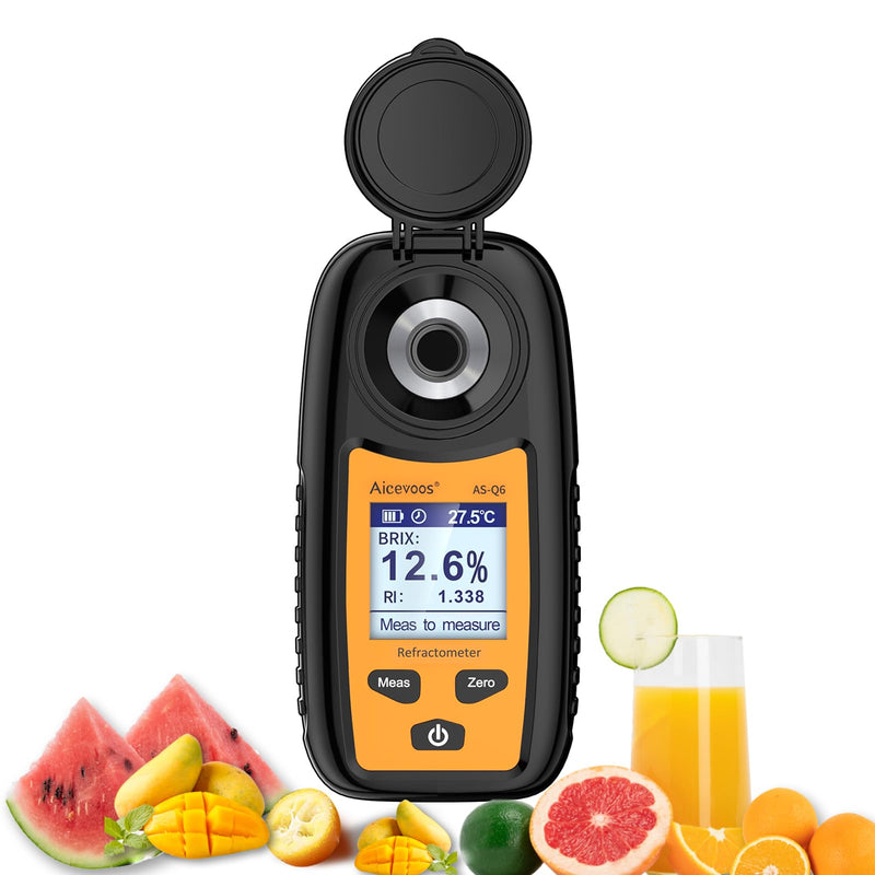 [Australia - AusPower] - Digital Sugar Brix Refractometer brix Meter Automatic Temperature Compensation Range 0-35%，±0.2% Precision, Perfect for Fruits, Juices, Vegetables, Drinks and Coffee Large 