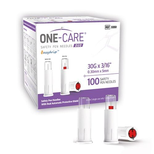 [Australia - AusPower] - ONE-CARE Duo Safety Pen Tips 30G x 3/16’’ (5mm), Dual Shield Protection, Universal Fit, Sterile, 100/bx 30G x 5mm 