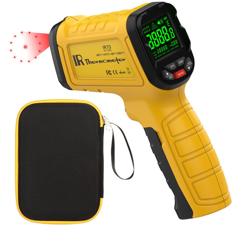 [Australia - AusPower] - Infrared Thermometer High Temperature Gun -58?~2552?, 30:1 Distance Ratio, Digital Laser IR Temp Gun for Cooking, Pizza Oven, Engine, Kilns, Forges, Industry, and Home Repair. IR-2552 