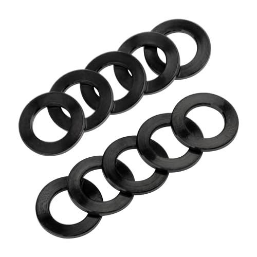 Wanyifa black titanium M4 flat washers, Grade 5, pack of 10