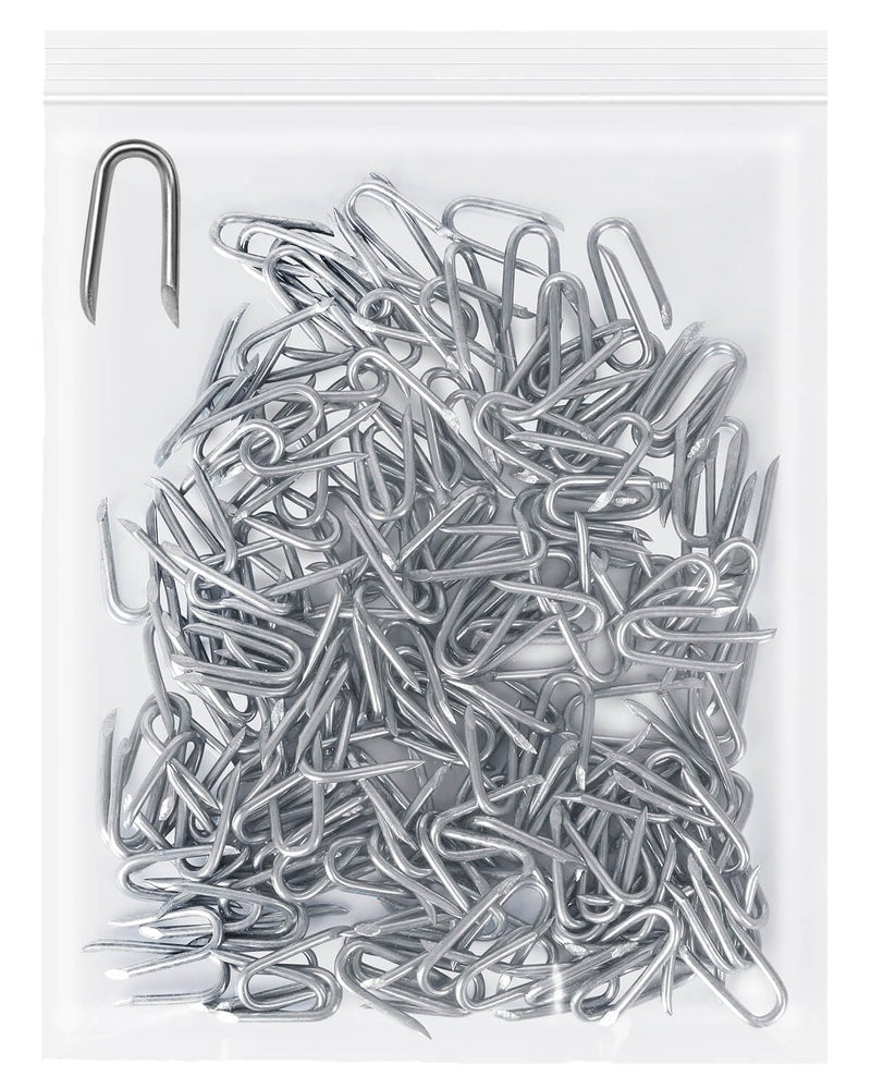 [Australia - AusPower] - vensovo 200pcs Wire Fence Staple - Steel U-shaped Nail for Wire Mesh, Galvanized Fasteners Nails for Fixing Wooden Fence Chicken Wire Staple 