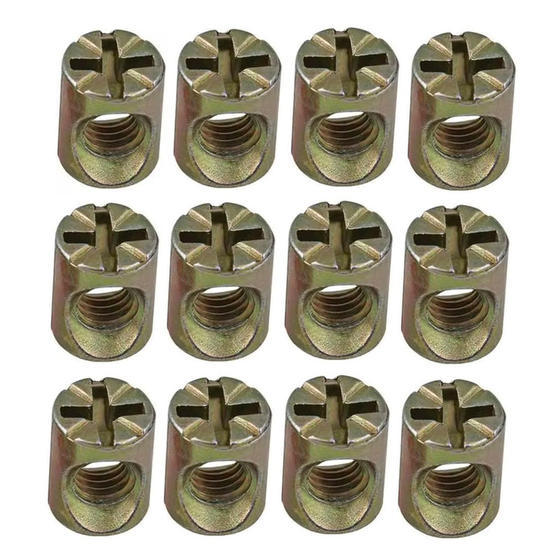 [Australia - AusPower] - NACX M6 x 13mm Cross Barrel Nuts Cross Dowel Slotted Nuts, 20Pcs Slotted Barrel Nuts 