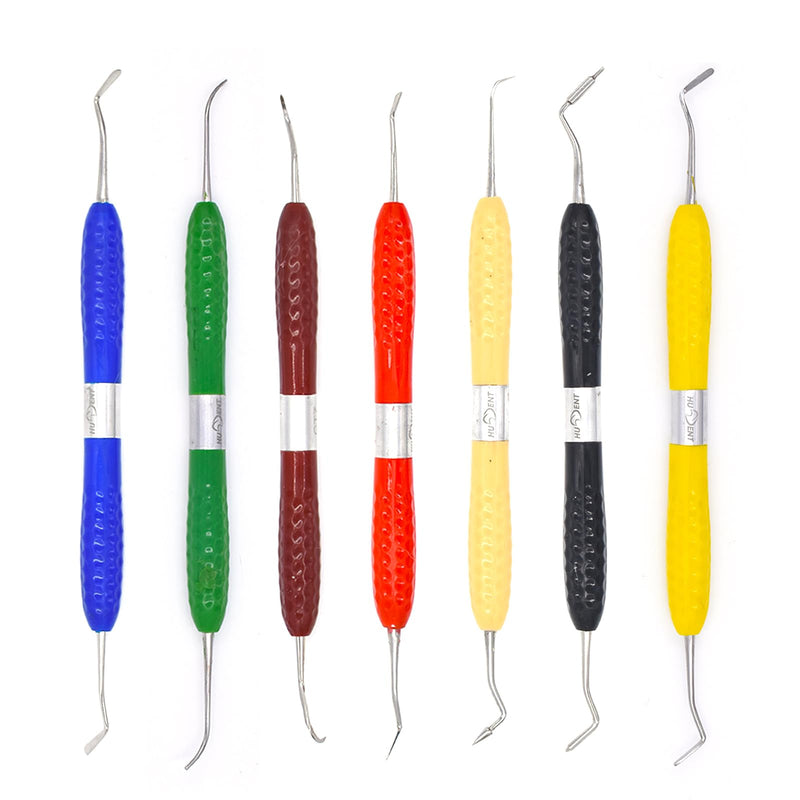 [Australia - AusPower] - 7 Pcs/Set Dental Resin Filling Tool Kit,Double Ends Resin Aesthetic Restoration Tool,Resin Trimming Tool 