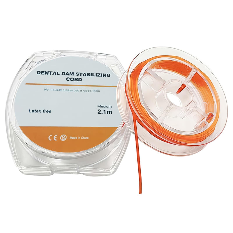 [Australia - AusPower] - Dental Rubber Dam Stabilizing Cord, Soft Elastic Floss Wedge, Dental Medium Wedges Clamps Sheets Rubber Dam Wedge, Dentistry Materials 2.1m /Dia 1.8mm 