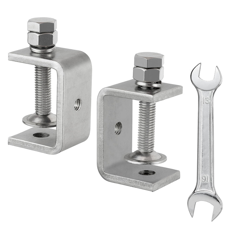 [Australia - AusPower] - 304 Stainless Steel C Clamp,1 1/2 Inch Tiger Clamp Woodworking Clamp Heavy Duty C Clamps for Woodworking, Welding and Construction,Features Stable Wide Jaws and Protective Pads(2 Pcs) 45mm-2 Pcs 