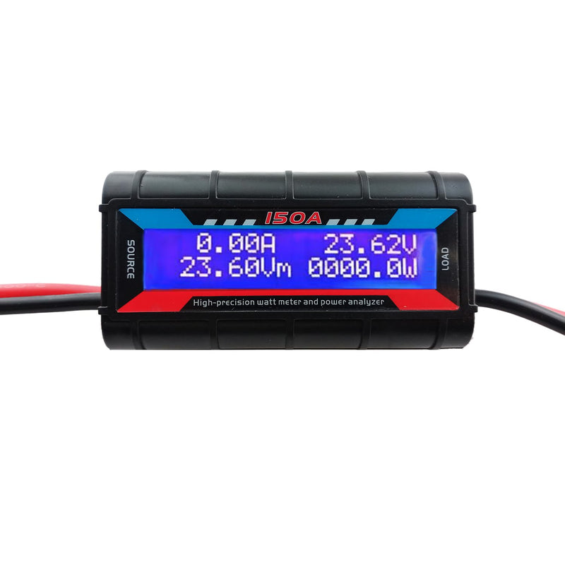[Australia - AusPower] - 150A High Precision RC Watt Meter Power Analyzer Voltage Amp Meter, Wattmeter Tester Amp Meter Monitor with Real-time Reading Backlight Digital LCD Screen for Battery, Solar, Wind Power 150A 