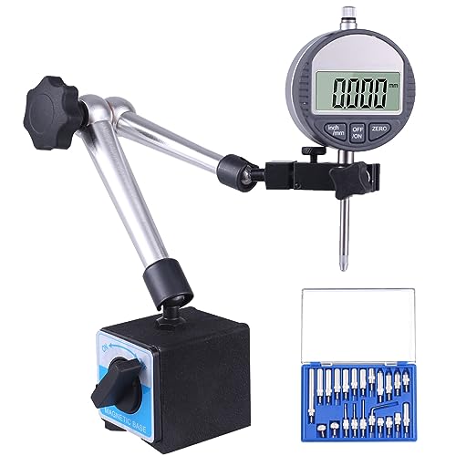 Qnkaa electronic digital dial indicator, 0–1 inch (25.4mm), shown with digital display and measuring spindle