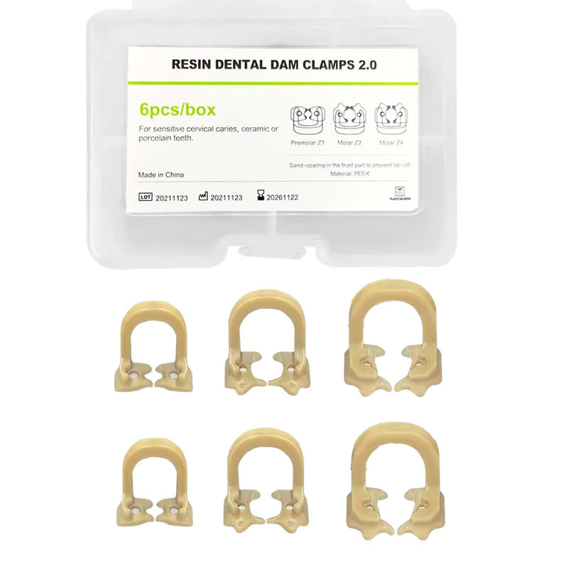 [Australia - AusPower] - Dental Rubber Dam Clamps Resin Rubber Barrier Clip Dental Endodental Rubber Dam Holder Autoclavable Dental Dentist Tools 