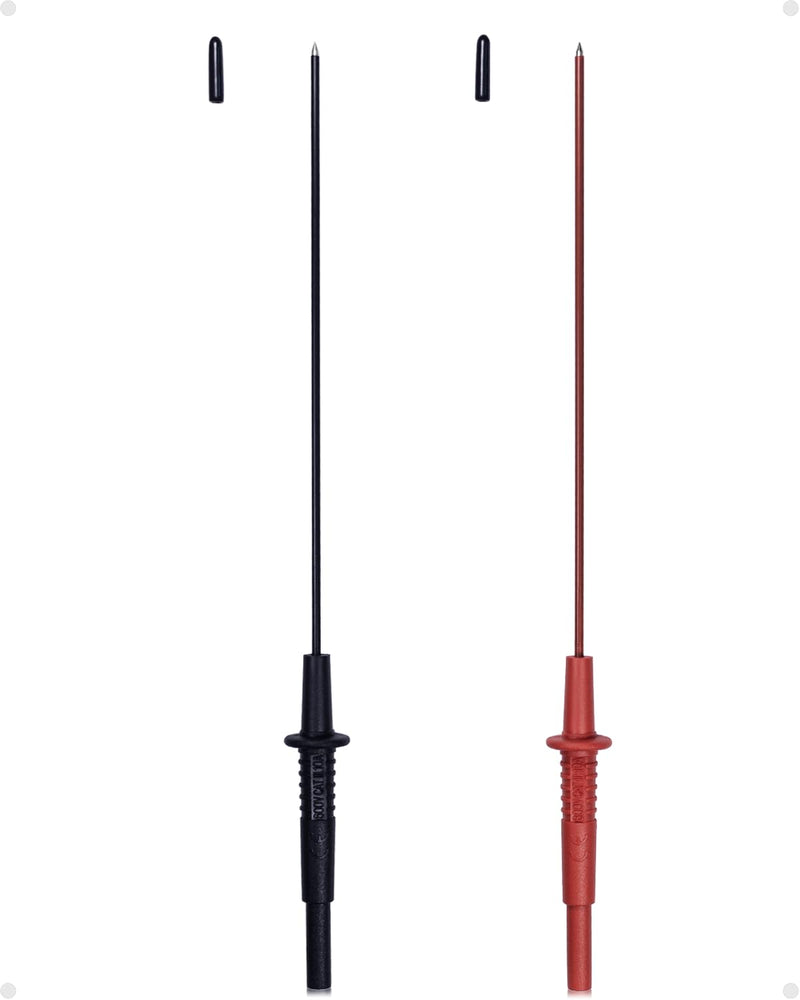 [Australia - AusPower] - Multimeter Leads, Insulated Test Probe Needle Point Wire Testing Probes, Automotive Extra Sharp Long Reach Prod for Standard 4 mm Test Leads Kit, 600V CAT III 