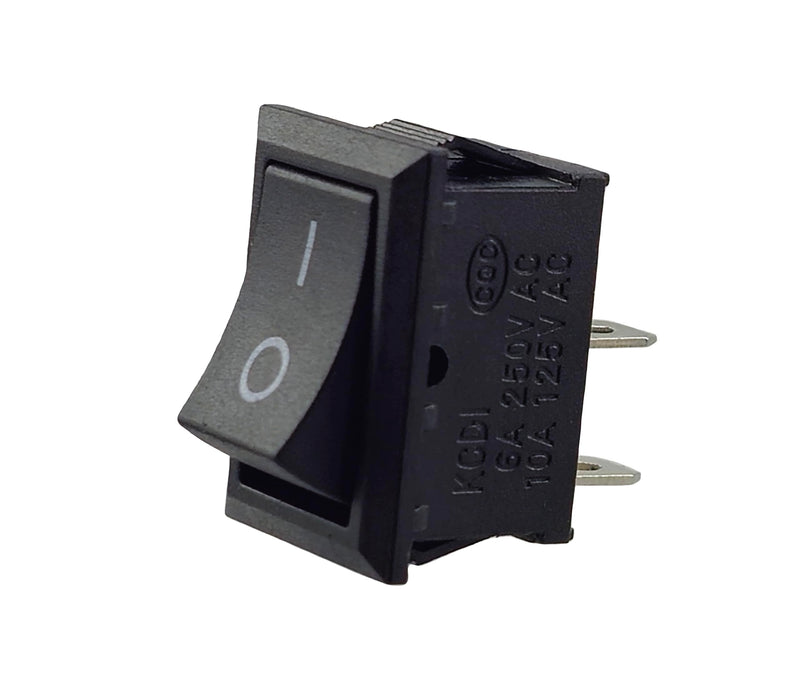Rocker Switch, Toggle Switch, Device Switch, Mini Rocker Switch 250V 6A 125V 10A AC, KCD1 (6V 9V 12V 24V 125V AC/DC) Black Rectangular 19 x 13 mm, 2-Pin On/Off