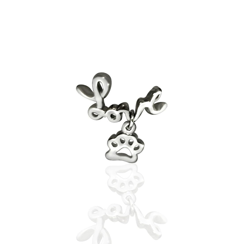 [Australia - AusPower] - QUINNLYN & CO. Love Paw Stethoscope Charm - Express Your Passion for Animals with this Adorable Accessory, RN Nurse Charms 