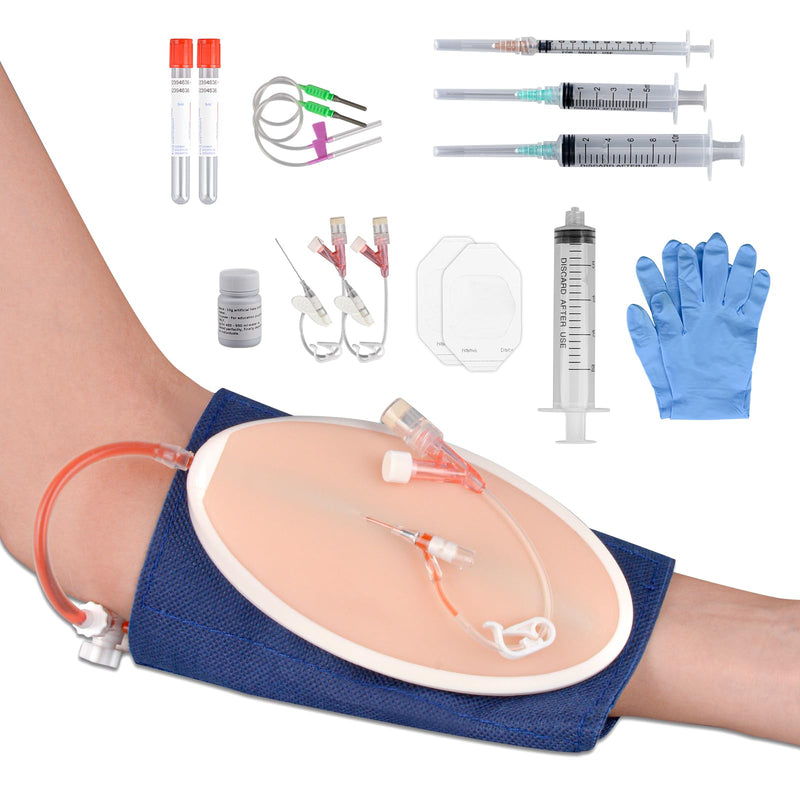 [Australia - AusPower] - IV Insertion Practice Kit for Nursing Students, IV Start Kit for Nurses, Venipuncture Kit for Injection Training 