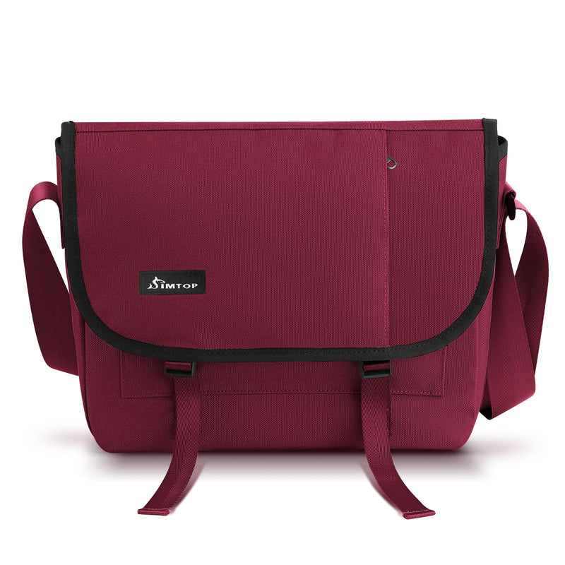 [Australia - AusPower] - SIMTOP Messenger Bag Crossbody Shoulder Bag for Commuters and Travelers Water Resistant Scratch and Wear Cordura YKK Zipper Red 