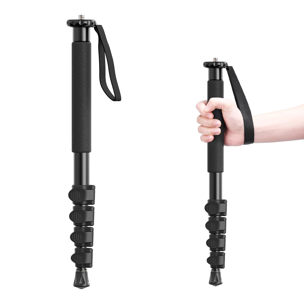 [Australia - AusPower] - ULANZI TB12 61-Inch Camera Monopod, Aluminum Photography Monopod with 5-Section Height, Lightweight & Portable Camera Accessories, for Cameras Canon, Nikon & Sony Mirrorless & DSLR, Easy to Carry 