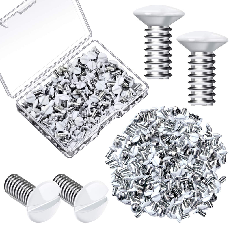 [Australia - AusPower] - 240 Pcs Wall Switch Plate Screws 5/16 Inch Long 6-32 Thread Switch Cover Metal Panels Screws Oval Head Replacement Socket Screws Milling Slot Screws for Wall Light Switch Panels 240 