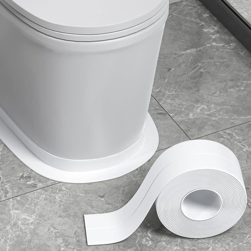 [Australia - AusPower] - White Caulk Tape Waterproof Self Adhesive, Toilet Caulk Sealant Tape,Bathtub Caulk Sealing Strip Tape for Kitchen,Bathroom Caulking Tape,Floor Wall Edge Protector(1.5" x 10.5Ft) 1PC-White 