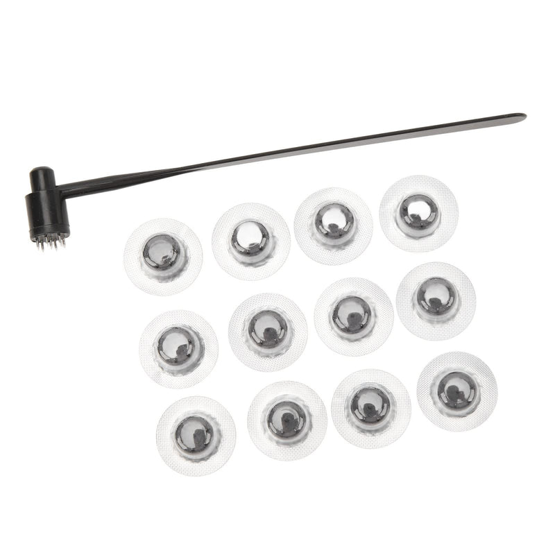 Seven Star Needle Set, Seven Stars Dermal Needle Hammer Set, Seven Star Needle Hammer Plum Blossom Skin Hammer Made of Stainless Steel with 12 Replacement Heads for Hair Loss, Medical Physiotherapy