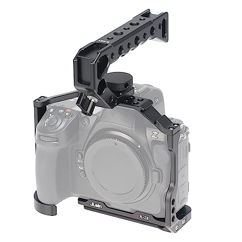Z8 Cage Support, Hersmay Video Stabilizer Camera Cage with Top Handle for Nikon Z8 Camera Cage Accessories DSLR Rig with Cold Shoe,Handle Locating Holes,Multiple 1/4" 3/8" Screw Holes