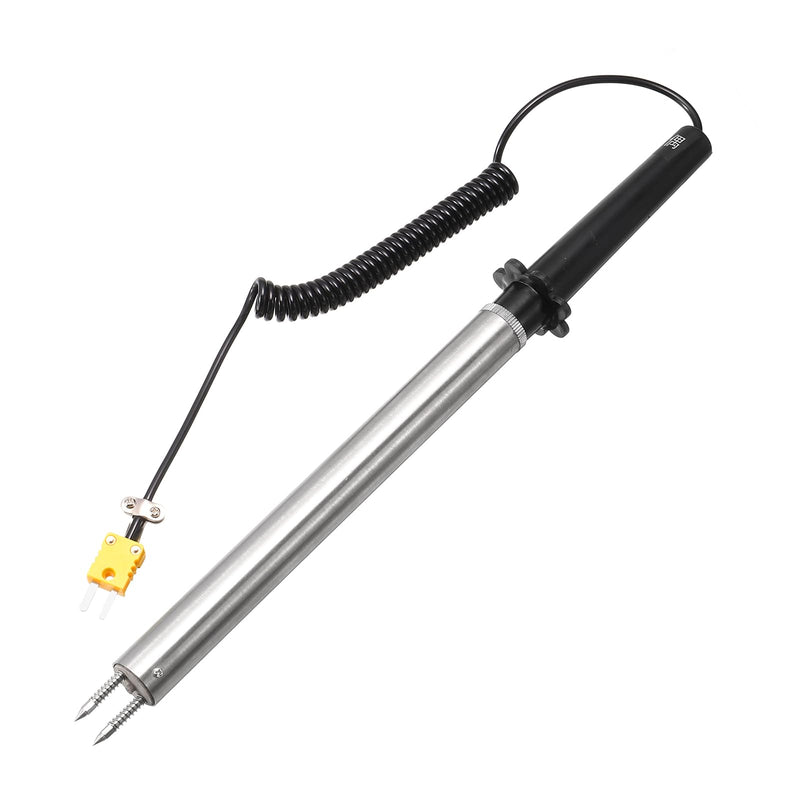 [Australia - AusPower] - MECCANIXITY Surface Thermocouple Probe K Type Yellow Coiled Wire 0 to 1000C for Metal Surface Temperature Measurement 