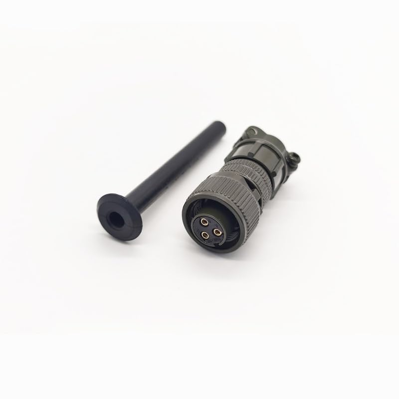 [Australia - AusPower] - MS3106A10SL-3S Industrial Circular Connector, MIL-DTL-5015 Series Threaded Connector 3 Pin Contacts Solder Female Connectors Straight, 10SL Shell Size for Industrial 