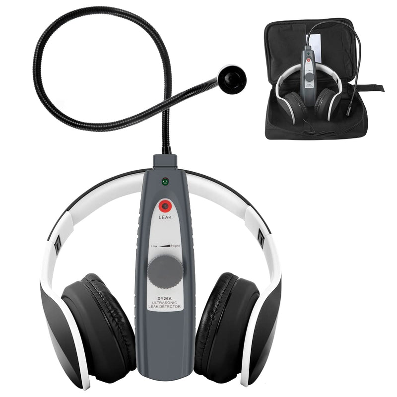 [Australia - AusPower] - Ultrasonic Leak Detector 40KHz±2KHz Air Leak Detector Sensitivity Adjustable Automotive Stethoscope, Leak Detection Tools with Sound&Light Alarm, Sensitive Sensor,420MM Probe,Foldable Headset,Handbag 