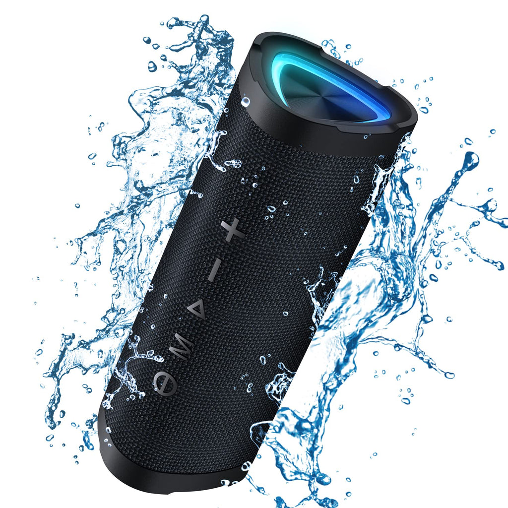 [Australia - AusPower] - Vanzon Bluetooth Speakers V40 Portable Wireless Speaker V5.0 with 24W Loud Stereo Sound, TWS, 24H Playtime & IPX7 Waterproof, Suitable for Travel, Home and Outdoors-Black Black 