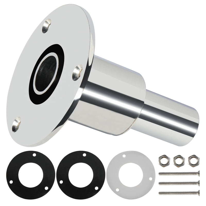 WAYSKA Stainless Steel 316 Thru Hull Exhaust Skin, Fitting 24mm Tube Exhaust Pipe Socket Hardware for Diesel heaters Exhaust Pipe 24mm vertical pipe