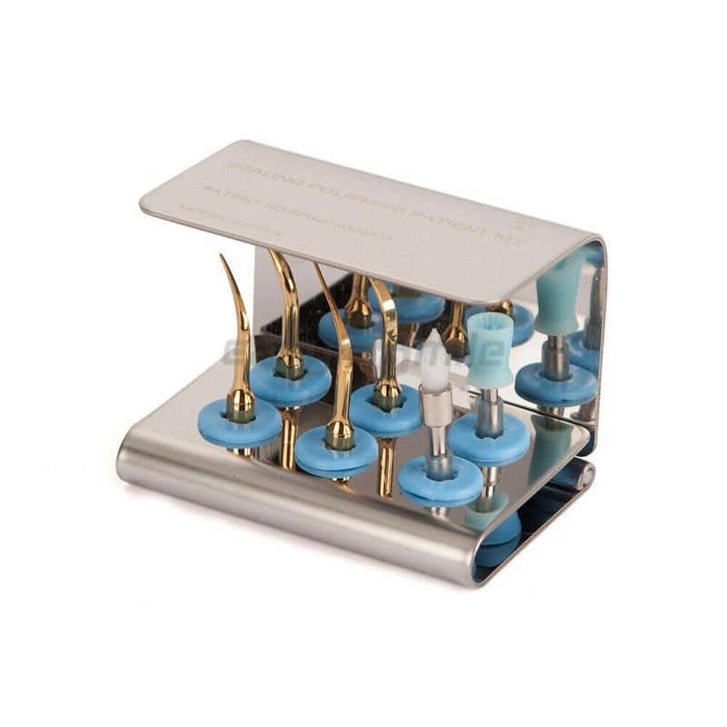 [Australia - AusPower] - Dental Ultrasonic Piezo Scaler Tip Holder Box with Cover 6H Block Stand fit EMS NSK 