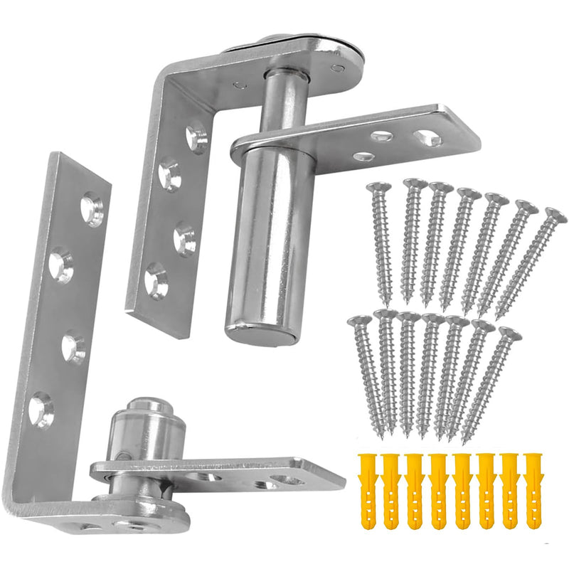 Tambee Saloon Door Hinges, Heavy Duty 304 Stainless Steel Double Swing Action Hinge Self Closing for Bar Cafe Patio Doors Silver 1 Pack Swing Hinge Patio & Interior Swing Doors Silver 1pc