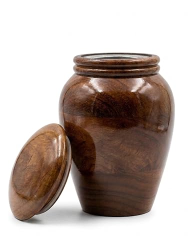 Wooden Cremation Urns for Ashes Adult Male/Female -Decorative Urns-Wooden Small Cremation Urn for Funeral for Pet or Human Ashes.. (Plain URN)