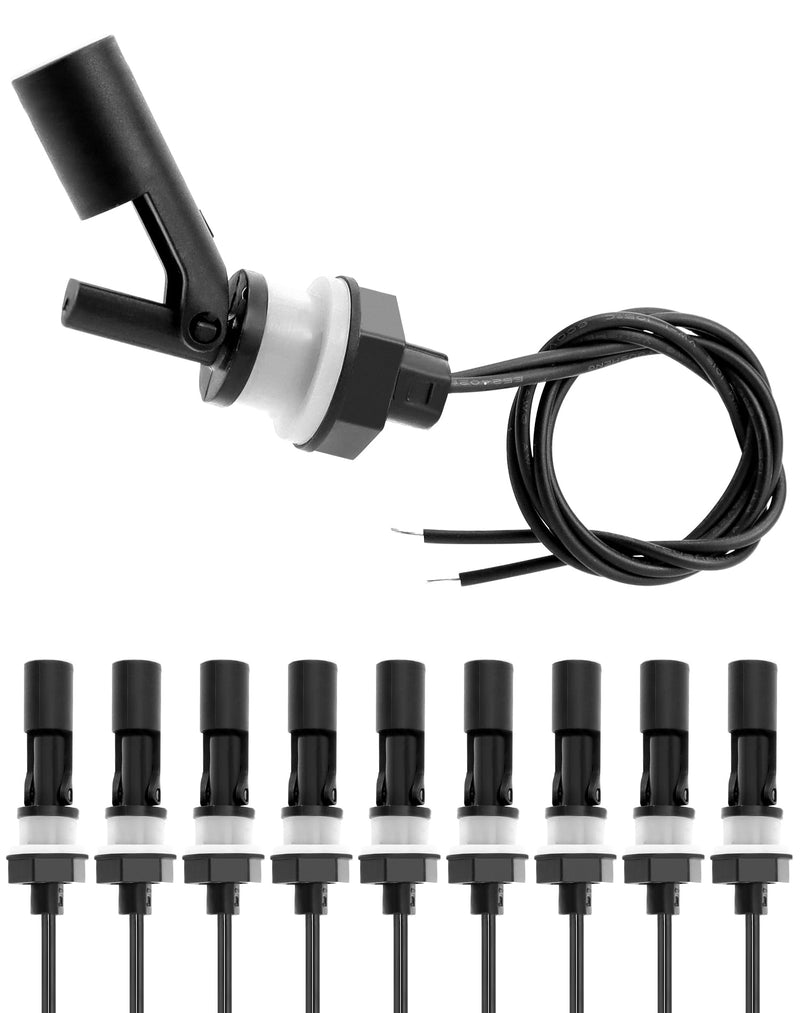 [Australia - AusPower] - QWORK Water Level Sensor, 10 Pack 110V DC Side Mounted Horizontal Liquid Float Switch for Aquarium Tank, Fish Tank Liquid Float Switch Sensor 