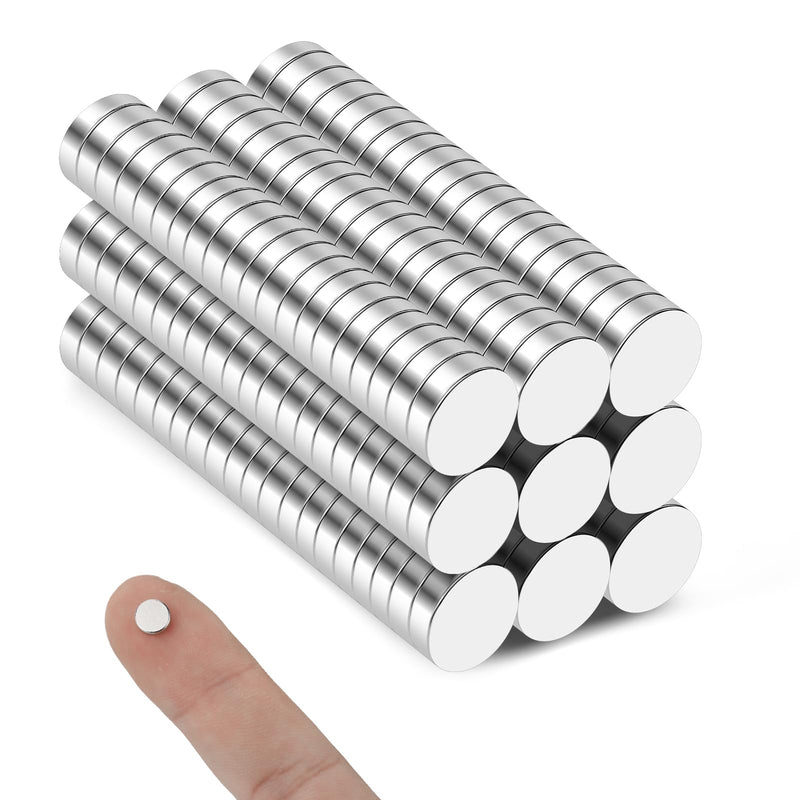 [Australia - AusPower] - Small Magnets, 180 Pack Refrigerator Magnets 6x2mm Rare Earth Magnets Neodymium Magnets for Crafts, Whiteboard, Kitchen Cabinet 6x2 180P 