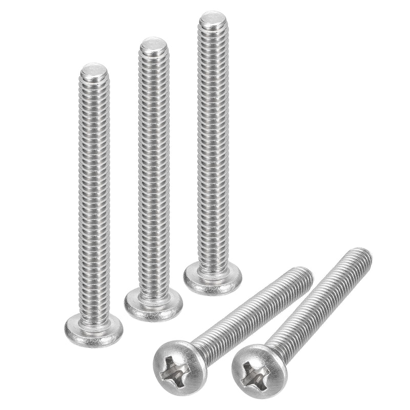 [Australia - AusPower] - uxcell #8-32x2-1/4" Pan Head Machine Screws, 304 Stainless Steel 18-8 Screw, Phillips Drive, Fully Threaded, Bright Finish, Pack of 10 #8-32x2-1/4" 