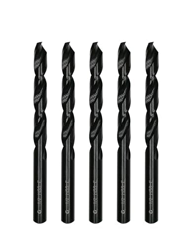 DelitonGude 1/2-inch HSS M35 cobalt twist drill bits for metal, 5-piece jobber drill bit set