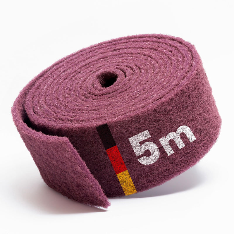 PICTORIS Abrasive fleece - Made in Germany - 5 mx 100 mm - grain 240 - extremely durable thanks to unique impregnation - sanding pad for wood, metal, stainless steel, etc. 5m 240