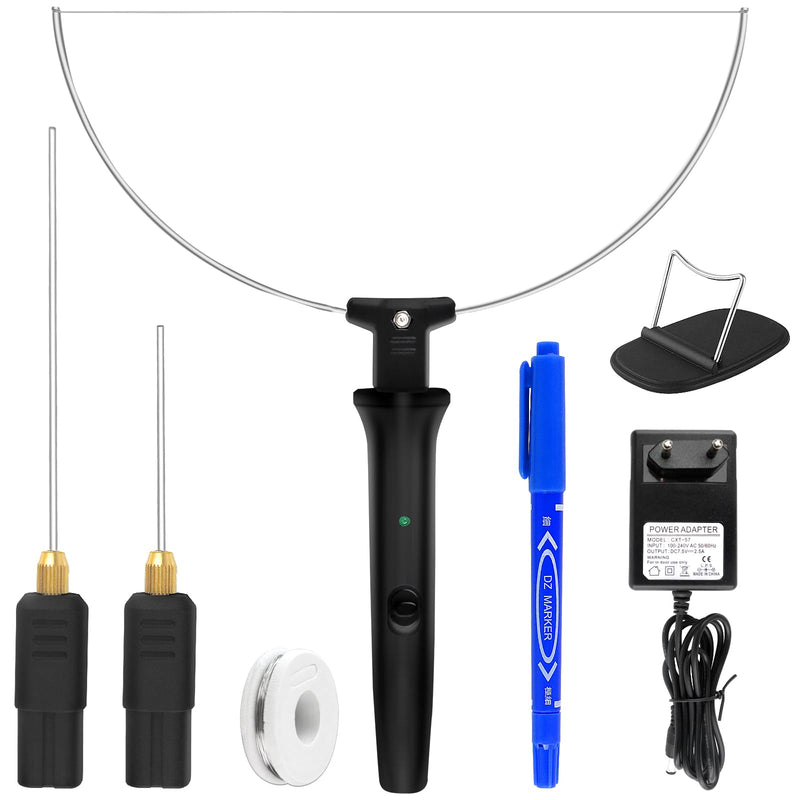 Vanwoke 3-in-1 Styrofoam Cutter Set 18W Electric Foam Cutter | Hot wire cutter for plastics and styrofoam, with adapter for converting electrical voltage, multi-purpose foam cutting