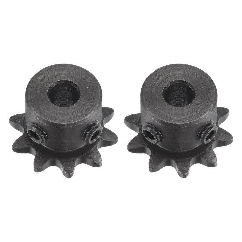 [Australia - AusPower] - uxcell #25 Chain Roller Sprocket, 6mm Bore 1/4" Pitch 10 Tooth Single Strand Chain Sprocket, C45 Carbon Steel 25 Roller Chain Sprocket with Set Screws for ISO 04C Chain, 2Pcs 23.5mmx6mm 
