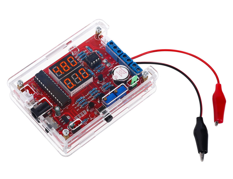 MiOYOOW Soldering Practice Kit, DIY PWM Adjustable Signal Generator Voltage Current Tester Electronics Project Kit, LED Display Multifunctional Frequency Counter Soldering Kit for Learning