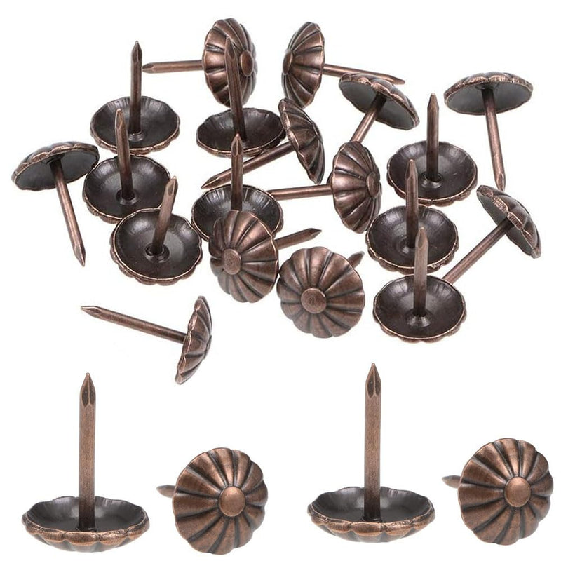 [Australia - AusPower] - Upholstery Tacks,200pcs 7/16 Inch Furniture Tacks Nails,Upholstery Nails for Furniture DIY Decorative,DIY Project, Home Decor (Red Copper) Red Copper 