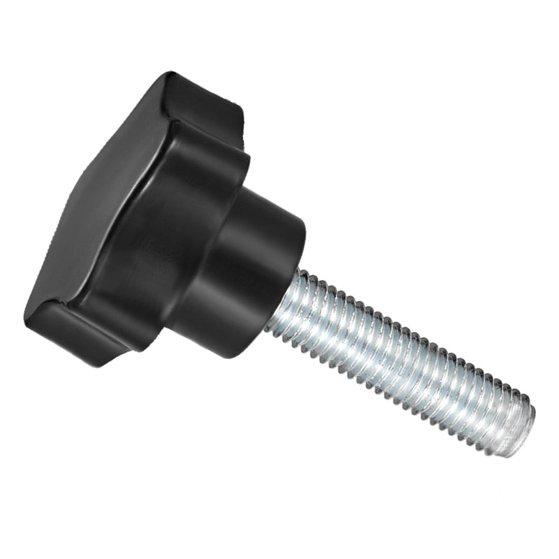 [Australia - AusPower] - Star Clamping Knobs, M12 x 50mm Male Thread 48mm Head, Plastic Thumb Screw Grip Hand Knobs Threaded Bolt Black - (Applications: for Lathe Machinery), 1-Piece M12 x 50mm x 48mm 
