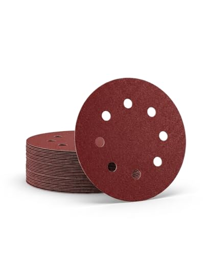 Sanding Sheets 180 mm Velcro Sanding Discs Grit 40 for Long Neck Sanders Drywall Sanding Machine (30 Pieces)