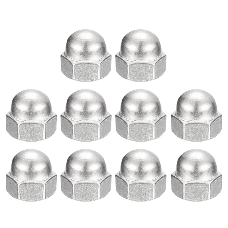 [Australia - AusPower] - uxcell 5/8-11 Acorn Cap Nuts,10pcs - 304 Stainless Steel Hardware Nuts, Acorn Hex Cap Dome Head Nuts for Fasteners (Silver) 10 