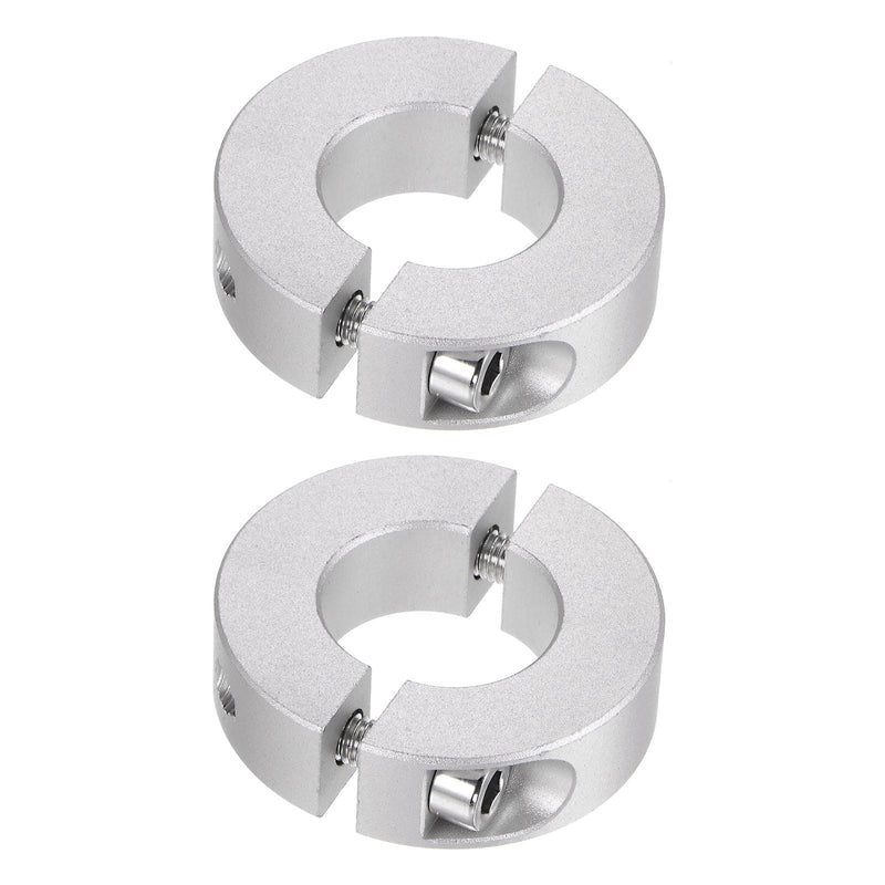 [Australia - AusPower] - 2pcs Double Split Shaft Collar for 20mm Shaft Set Screw Clamp-On Collars, 40mm OD, 12mm Width, for Stoppers, Position, Hold Timing Pulleys, Machine Tools, Industry, Anodization 20mm Bore 