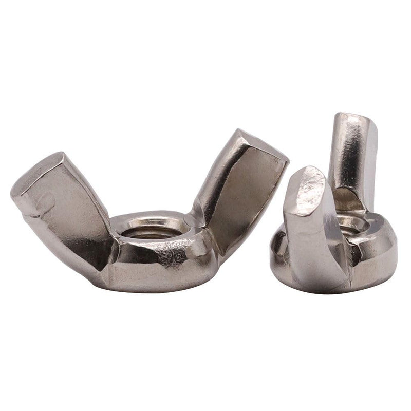 [Australia - AusPower] - M6-1.0 (30 Pcs) Stainless Wing Nuts, 304 Stainless Steel 18-8 Butterfly Wing Nuts, Hand Twist Tighten Ear Wingnuts M6-1.0 30 