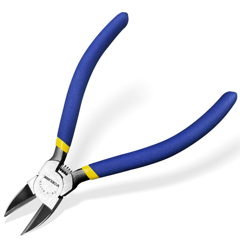 [Australia - AusPower] - VCELINK Wire Cutter, 6-inch Side Cutter, CR-V Small Flush Cutter, Professional Small Wire Cutter with Spring-loaded for Artificial Flowers, Floral, Jewellery Making, and DIY Model Making 