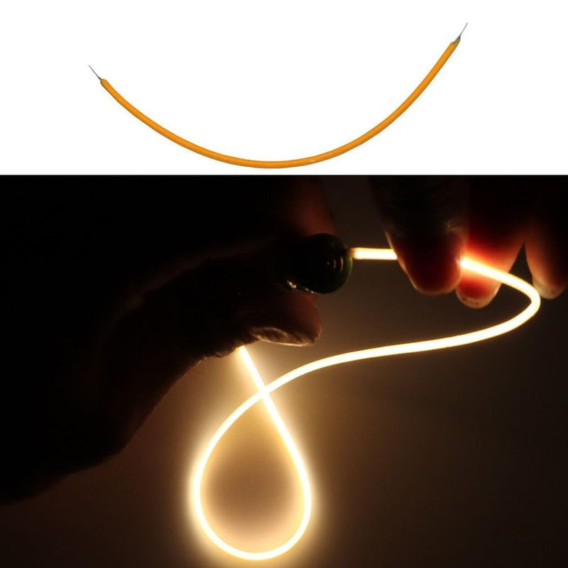 [Australia - AusPower] - 3V Edison Bulb LED Filament Flexible Filament Cob Flexible Lamp Parts, 11.81 inch Edison Bulb DC3V Cob LED Filament Flexible Lamp Parts 2200k Diode Incandescent Flexible Filament, Warm Light 