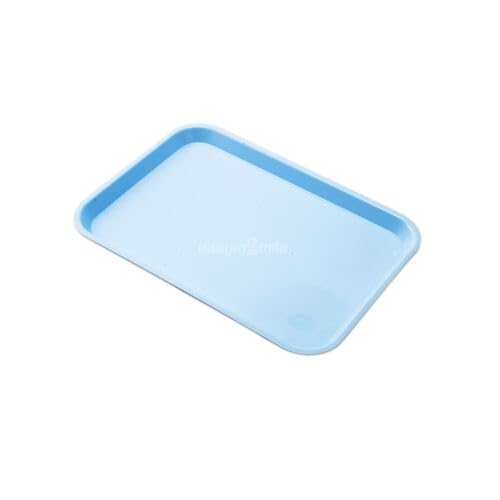 [Australia - AusPower] - Dental Flat Instrument Set-Up Tray Size F Mini Autoclavable Size F Plastic Trays (Blue) Blue 