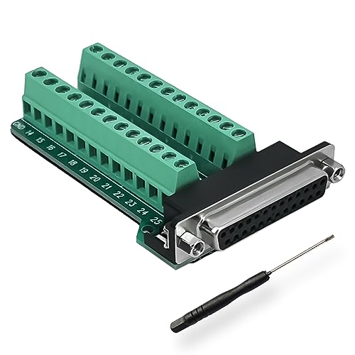 DB25 Adapter 25 Pin RS-232 Serial to 25 Pin Clipboard Signal Module with Insulation Pad (1 Female) 1 x socket
