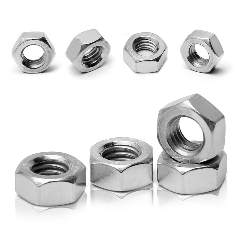[Australia - AusPower] - M8-1.25 Hex Nuts, 304 Stainless Steel, M8 x 1.25mm Hex Drive, Metric Nuts Fasteners, 13mm/0.5" Width, 6.5mm/0.25" Height, Heavy Duty Replacement Nut with Plastic Case for DIY Home Mechanism 20 Pack M8-1.25 20pcs 