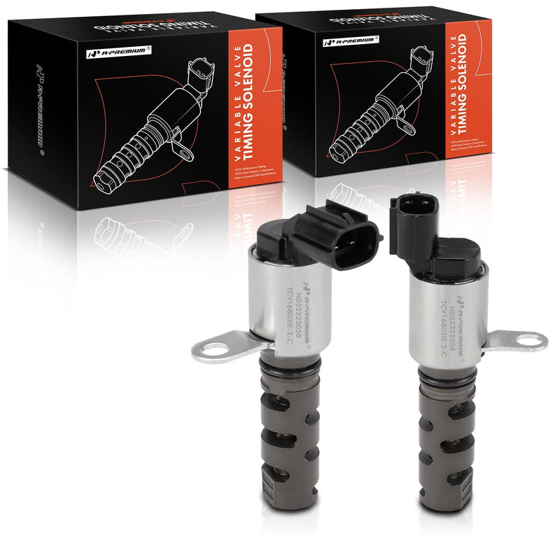 A-Premium 2-PC Intake & Exhaust Engine Variable Valve Timing (VVT) Solenoid Compatible with Mitsubishi Outlander 2011-2020, Outlander PHEV 2018-2020, Outlander Sport 2011-2020, Lancer 2011-2016, RVR